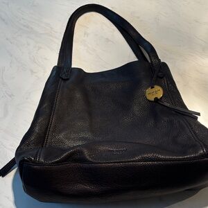 Margot Classic Black Leather Shoulder Bag